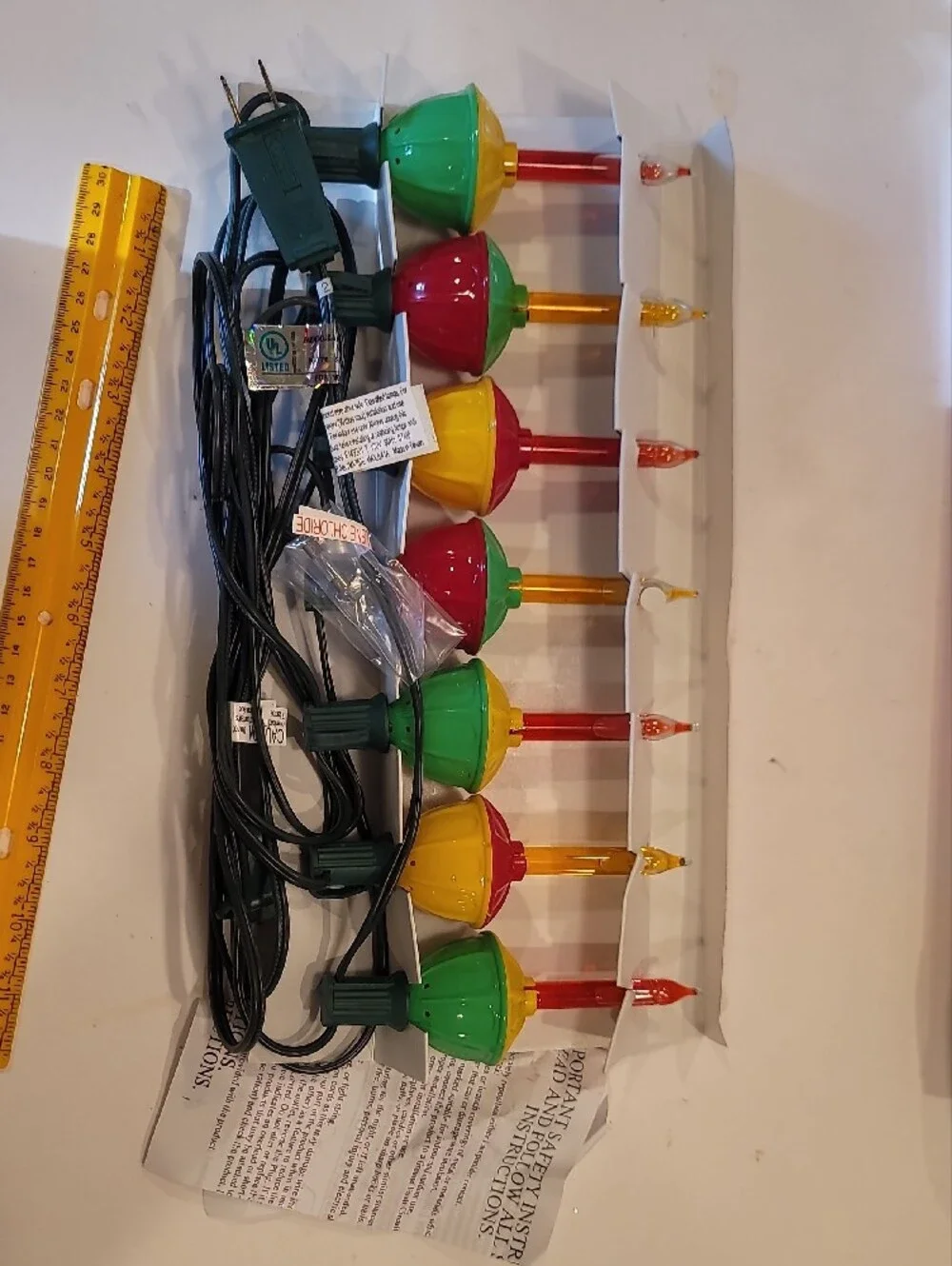 GK Bubble Lights 7-Light Indoor Set - Red, Yellow, Green